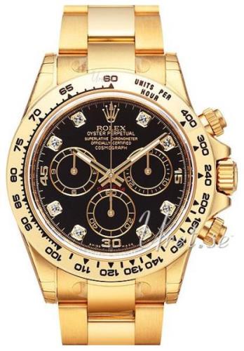 Rolex Herrklocka 116508-0008 Cosmograph Daytona Svart/18 karat gult