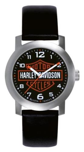 Bulova Herrklocka 76A04 Harley-Davidson Svart/Läder