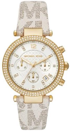 Michael Kors Damklocka MK6916 Parker Vit/PVC (Polyvinylklorid) Ø39 mm