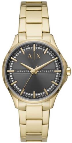 Armani Exchange Damklocka AX5257 Lady Hampton Grå/Guldtonat stål