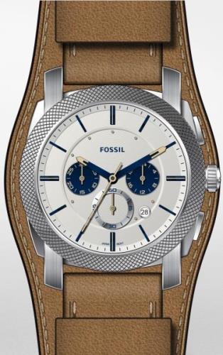 Fossil Herrklocka FS5922 Machine Vit/Läder Ø42 mm