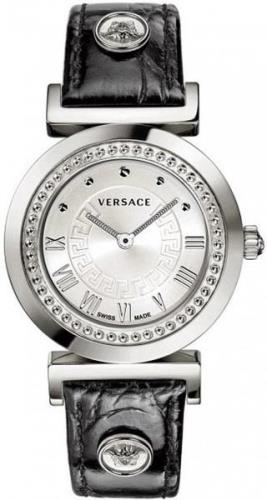 Versace Damklocka P5Q99D001S009 Vanity Silverfärgad/Läder Ø35 mm