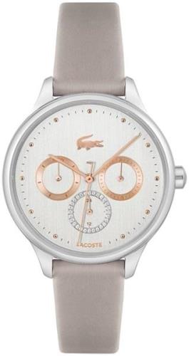 Lacoste Damklocka 2001207 Birdie Silverfärgad/Läder Ø36 mm