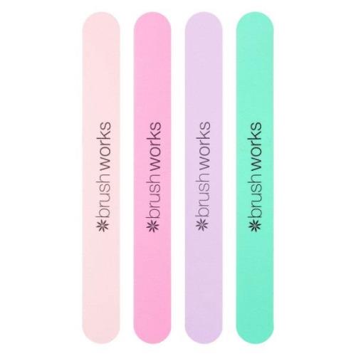 Brushworks Pastel Coloured Nail Files 4 st