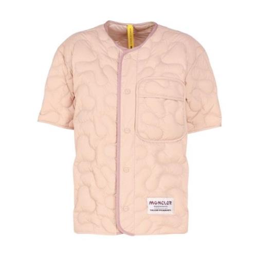 Moncler Rosa Tribeca Print Dunfylld Skjorta Pink, Herr