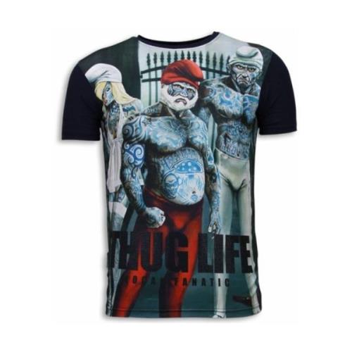 Local Fanatic Thug Life Rhinestone - Herr T Shirt - 5967 Blue, Herr