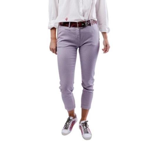 Mason's Slim-Fit Lila Mönsterbyxor Purple, Dam