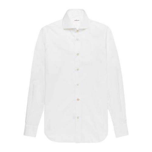 Kiton Delikat Bomullsskjorta White, Herr