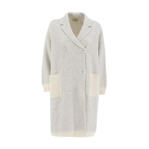 Panicale Single-Breasted Coats Beige, Dam
