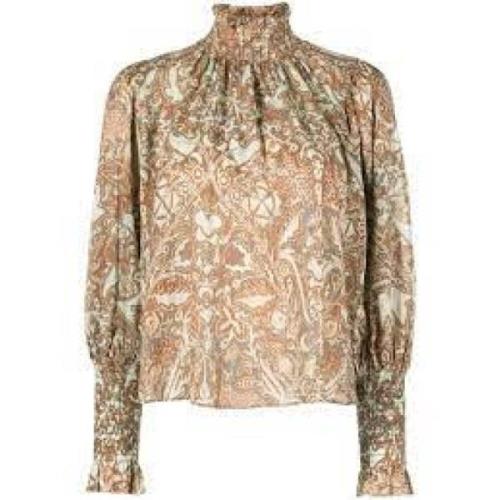 Ulla Johnson Förtrollande Blus Kollektion Beige, Dam