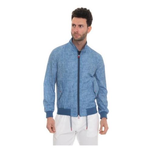 Kiton Harrington Kort Jacka Blue, Herr