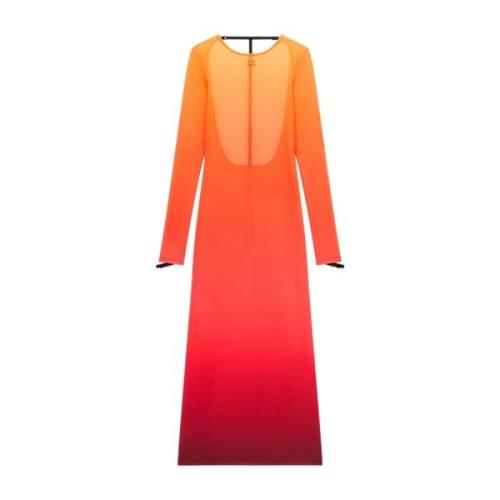 Courrèges Sunset Gradient Maxi Klänning Orange, Dam