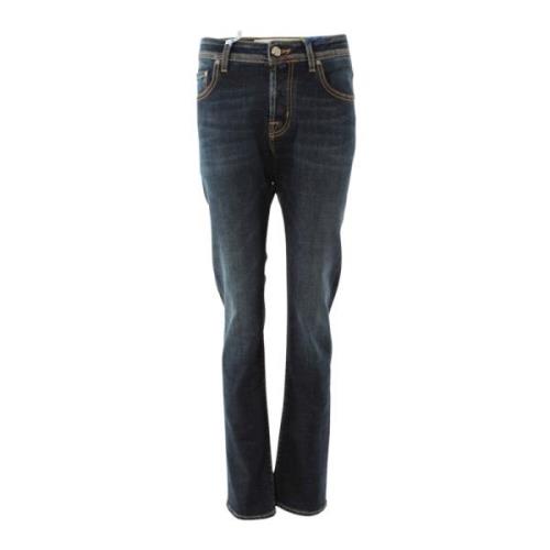 Jacob Cohën Slim-fit Blå Jeans för Män Blue, Herr