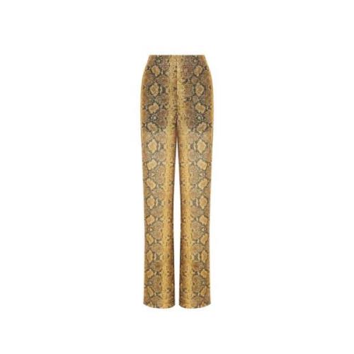 Gcds Leather Trousers Yellow, Dam