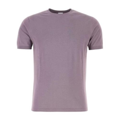 Aspesi Lila Bomull T-Shirt, Mångsidig Stil Purple, Herr