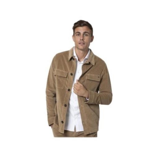 Mason's Brun Corduroy Overshirt med knappstängning Brown, Herr