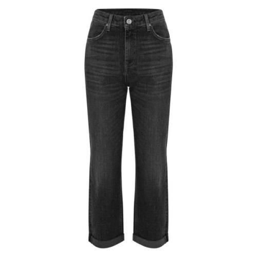 Kocca Svarta straight fit stretch jeans Black, Dam