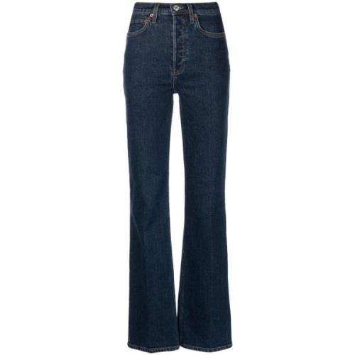 Re/Done Jeans 70-tals slitsar rakben Blue, Dam