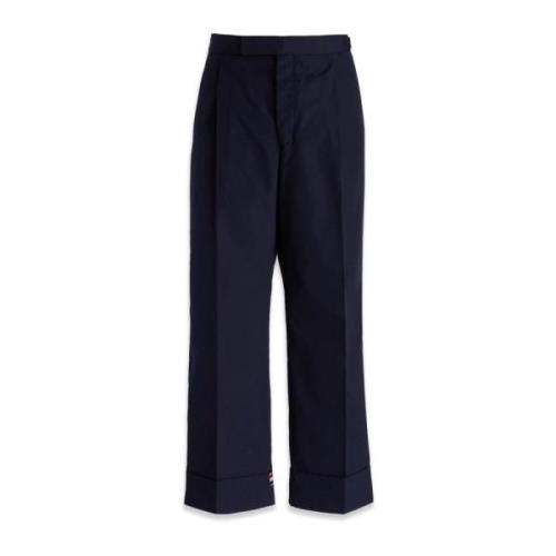 Thom Browne Leather Trousers Blue, Herr