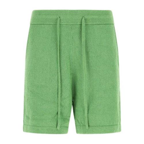Nanushka Green Stretch Terry Tyg Bermuda Shorts Green, Herr