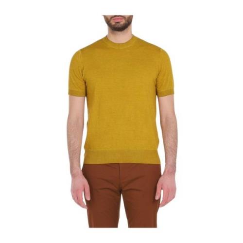 Paolo Pecora T-Skjorta i filo slavata Yellow, Herr