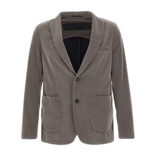 RRD Lyxig Grå Velvet Blazer Gray, Herr