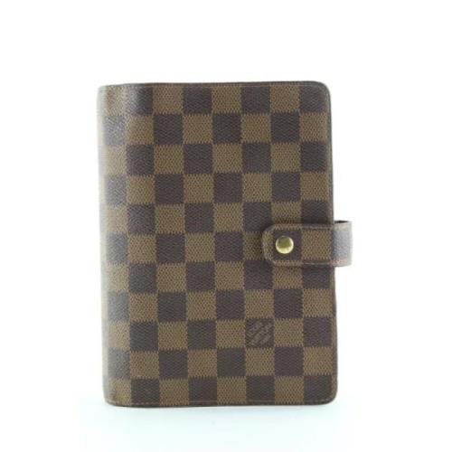 Louis Vuitton Vintage Vintage Brun Tyg Agenda Brown, Unisex