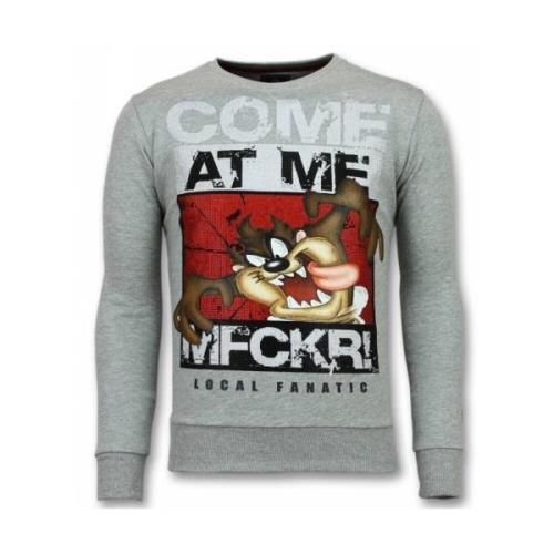 Local Fanatic Mfckr Cartoon Sweater - Herrtröjor - 11-6307G Gray, Herr