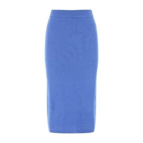 Nanushka Cerulean blå stretch ull blandning midi kjol Blue, Dam