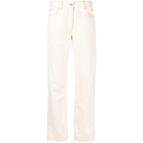 Giuliva Heritage Straight Jeans Beige, Dam