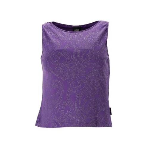 Versace Pre-owned Pre-owned Polyester toppar Purple, Dam