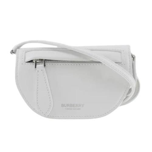 Burberry Vintage Förägare Vitläder Olympia Axelväska White, Dam