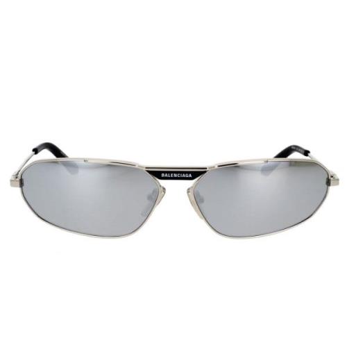 Balenciaga Geometriska Silver Spegelglasögon Gray, Herr