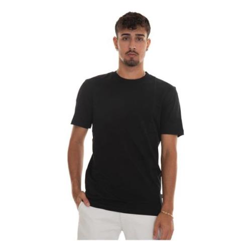 Boss Kortärmad rundhalsad T-shirt med abstrakt design Black, Herr