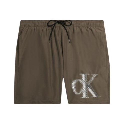 Calvin Klein Herr Badshorts - Km0Km00800 Brown, Herr