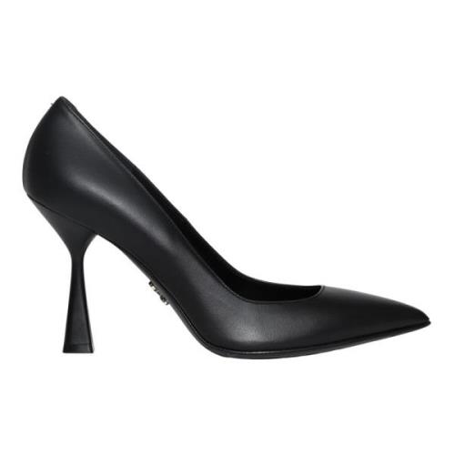 Sergio Levantesi Svarta Läder Kira Pumps - 7 cm Klack Black, Dam