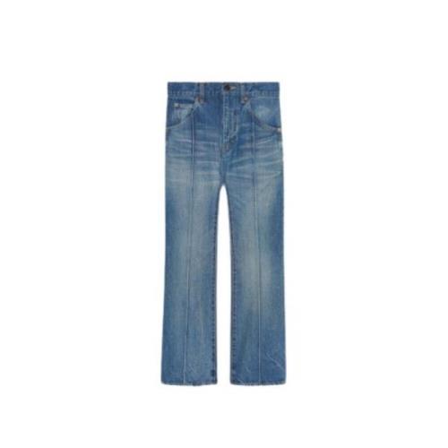 Saint Laurent Raka Jeans Uppgradering, Françoise Flared Cut Blue, Dam