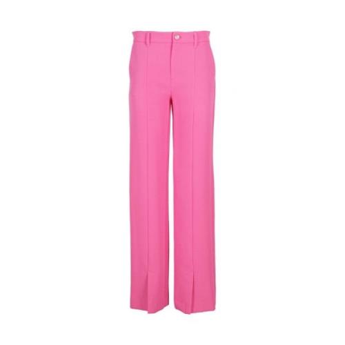 Chiara Ferragni Collection Wide Trousers Pink, Dam