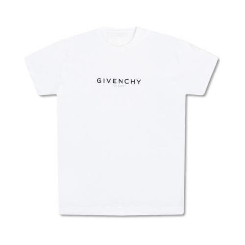 Givenchy Svart Logo Oversized T-shirt White, Herr