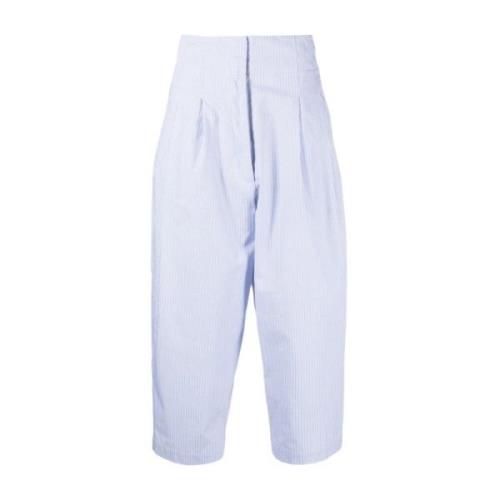 Jejia Cropped Trousers Blue, Dam