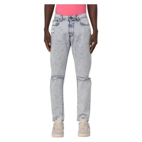 Msgm Slim-fit Jeans White, Herr