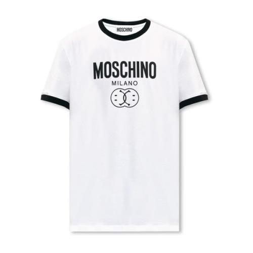 Moschino T-shirt med logotyp White, Herr