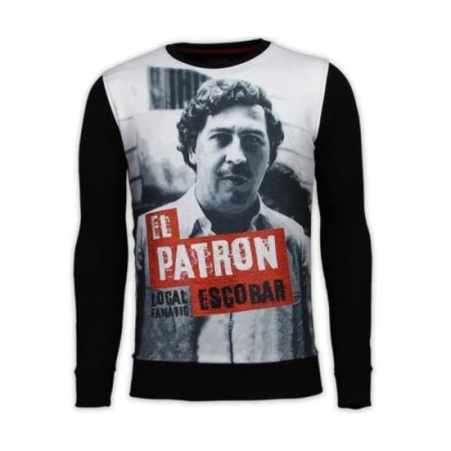 Local Fanatic El Patron Escobar Rhinestone - Herrtröjor - 13-6241 Blac...