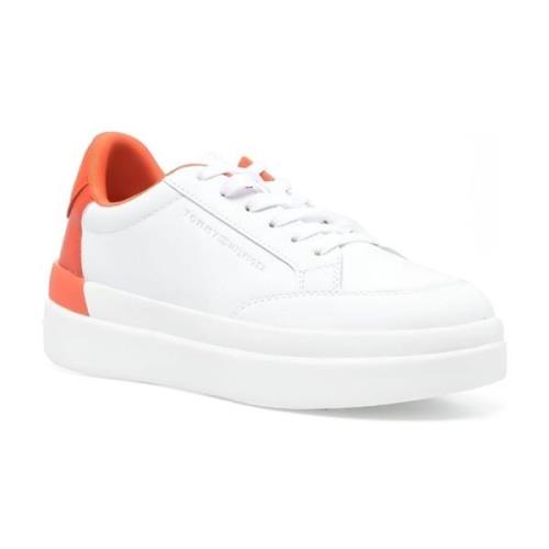 Tommy Hilfiger Feminin sneaker med pop White, Dam