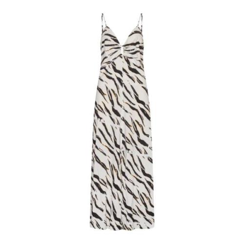 Lala Berlin Zebra Våg Maxi Klänning White, Dam