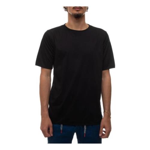 Kiton Klassisk Bomull T-shirt Black, Herr