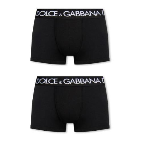 Dolce & Gabbana Märkesboxers 2-pack Black, Herr