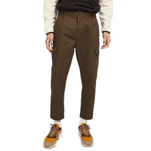 Scotch & Soda Slim-Fit Bomulls Cargo Byxor Green, Herr