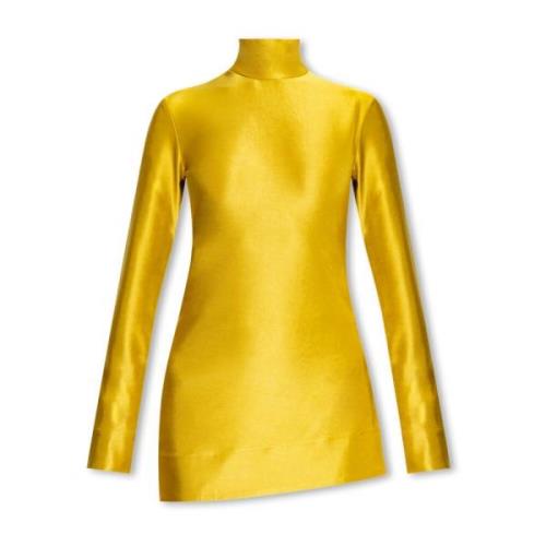 Jil Sander Top med stående krage Yellow, Dam