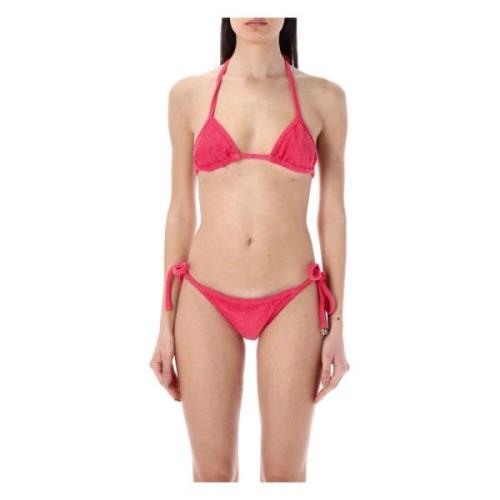 The Attico Watermelon Ss23 Terry Cloth Bikini Red, Dam